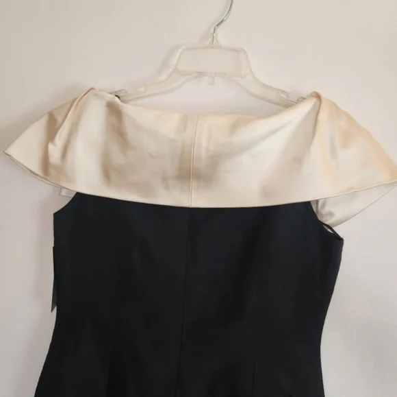 Rickie Freeman for Teri Jon Silk Cocktail Dress with Bow - Picture 5 of 12